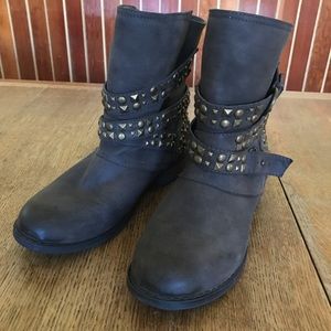 Studded Moto Boots